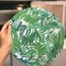 12 Count Tropical Leaves Paper Dinner Plates 9 Inch Green Leaf Luau Theme Supplies